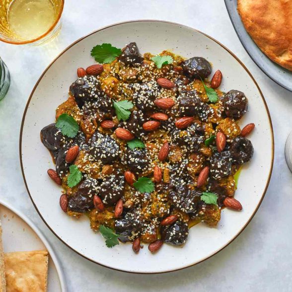 Lamb Tagine with Prunes and Almonds